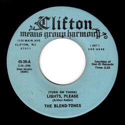 The Blend-Tones (Turn On Those) Lights, Please / She's Gone Vinyl 7" USED