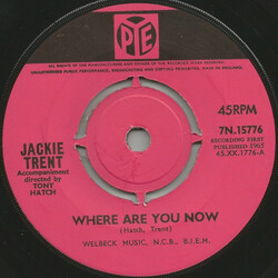 Jackie Trent Where Are You Now VINYL 7" USED