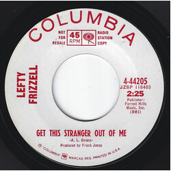 Lefty Frizzell Get This Stranger Out Of Me / Hobo's Pride Vinyl 7" USED