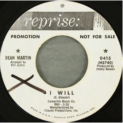 Dean Martin I Will Vinyl 7" USED