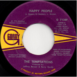 The Temptations / The Temptations Band Happy People / Happy People (Instrumental) Vinyl 7" USED