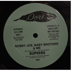 The Superbs (2) Bobby Joe, Baby Brother & Me Vinyl 12" USED