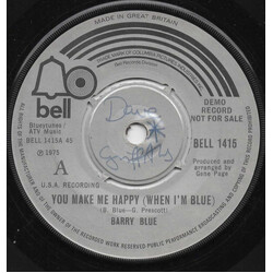 Barry Blue You Make Me Happy (When I'm Blue) Vinyl 7" USED