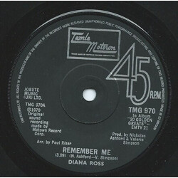 Diana Ross Remember Me Vinyl 7" USED