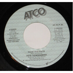 Pete Townshend Face The Face Vinyl 7" USED