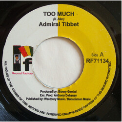Admiral Tibet Too Much Vinyl 7" USED
