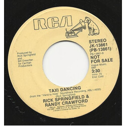 Rick Springfield / Randy Crawford Taxi Dancing / Taxi Dancing USED VINYL 7INCH PROMO