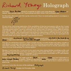 Richard Youngs Holograph Vinyl LP USED