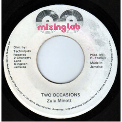 Zulu Minott Two Occasions Vinyl 7" USED