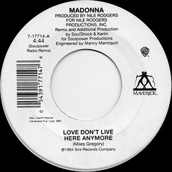 Madonna Love Don't Live Here Anymore Vinyl 7" USED