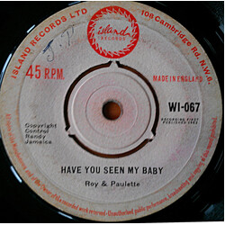 Roy & Paulette Have You Seen My Baby / Since You're Gone Vinyl 7" USED