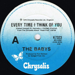 The Babys Every Time I Think Of You Vinyl 7" USED