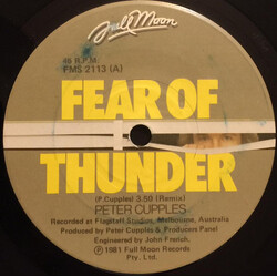 Peter Cupples Fear Of Thunder Vinyl 7" USED
