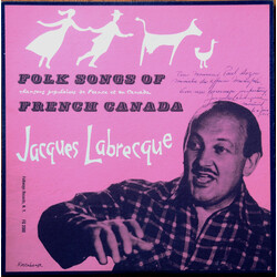 Jacques Labrecque Folk Songs Of France And French Canada Vinyl LP USED