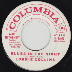 Lorrie Collins Blues In The Night / That's Your Affair Vinyl 7" USED