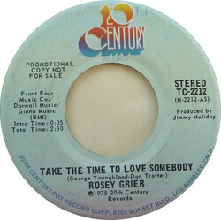 Roosevelt Grier Take The Time To Love Somebody USED VINYL 7INCH 45 RPM PROMO