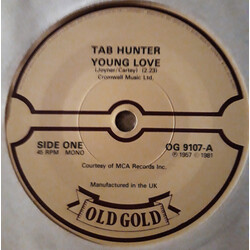 Tab Hunter Young Love / Red Sails In The Sunset Vinyl 7" USED