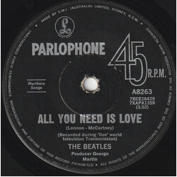 The Beatles All You Need Is Love Vinyl 7" USED