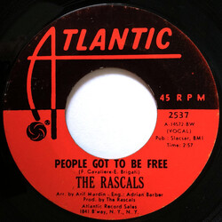 The Rascals People Got To Be Free / My World Vinyl 7" USED
