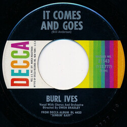 Burl Ives It Comes And Goes Vinyl 7" USED