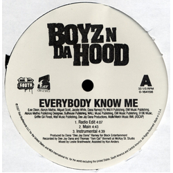 Boyz N Da Hood Everybody Know Me / Bite Down Vinyl 12" USED