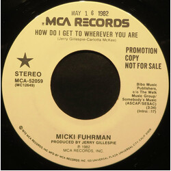 Micki Fuhrman How Do I Get To Wherever You Are Vinyl 7" USED