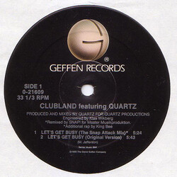 Clubland / Quartz (2) Let's Get Busy Vinyl 12" USED