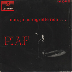 Edith Piaf Non, Je Ne Regrette Rien... Vinyl 7" USED