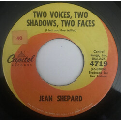 Jean Shepard Two Voices, Two Shadows, Two Faces / Your Conscience Or Your Heart Vinyl 7" USED