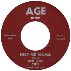 Ricky Allen Help Me Mama Vinyl 7" USED