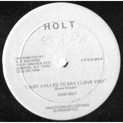 John Holt I Just Called To Say I Love You Vinyl 12" USED