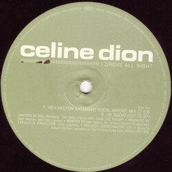 Céline Dion I Drove All Night Vinyl 12" USED