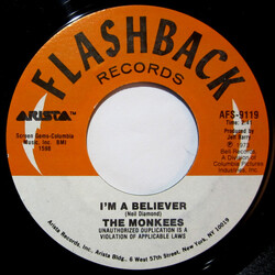 The Monkees I'm A Believer / Pleasant Valley Sunday Vinyl 7" USED