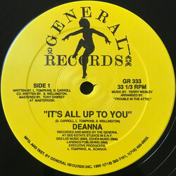 Deanna Carroll It's All Up To You Vinyl 12" USED