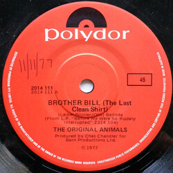 The Animals Brother Bill (The Last Clean Shirt) Vinyl 7" USED