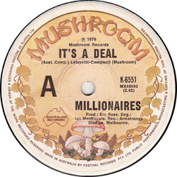 The Millionaires (8) It's A Deal Vinyl 7" USED