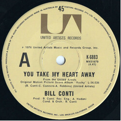 Bill Conti You Take My Heart Away Vinyl 7" USED