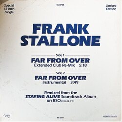 Frank Stallone Far From Over Vinyl 12" USED