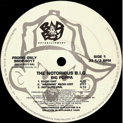 Notorious B.I.G. Big Poppa Vinyl 12" USED
