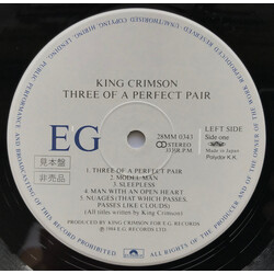 King Crimson Three Of A Perfect Pair Vinyl LP USED