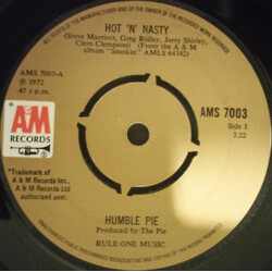 Humble Pie Hot 'N' Nasty Vinyl 7" USED