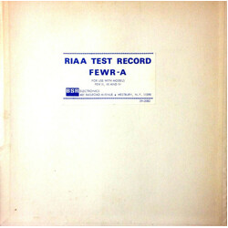 No Artist RIAA Test Record FEWR-A Vinyl 12" USED