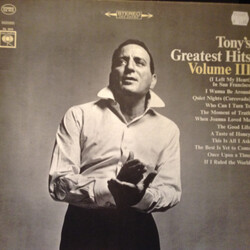 Tony Bennett Tony's Greatest Hits Volume III Vinyl LP USED