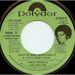 James Brown / Lyn Collins What My Baby Needs Now Is A Little More Lovin' Vinyl 7" USED