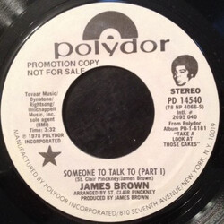 James Brown Someone To Talk To (Part I & II) Vinyl 7" USED