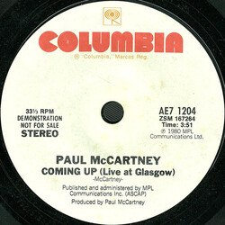 Paul McCartney Coming Up (Live At Glasgow) Vinyl 7" USED