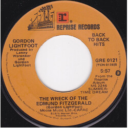 Gordon Lightfoot The Wreck Of The Edmund Fitzgerald / Race Among The Ruins Vinyl 7" USED