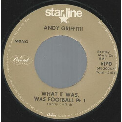 Andy Griffith What It Was, Was Football Pt. 1 / What It Was, Was Football Pt. 2 Vinyl 7" USED