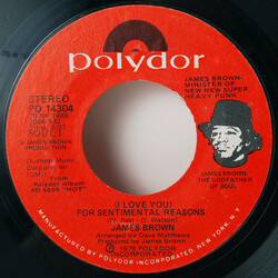 James Brown (I Love You) For Sentimental Reasons Vinyl 7" USED