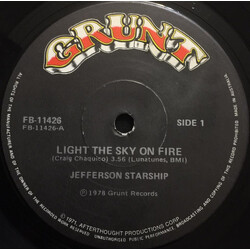 Jefferson Starship Light The Sky On Fire Vinyl 7" USED